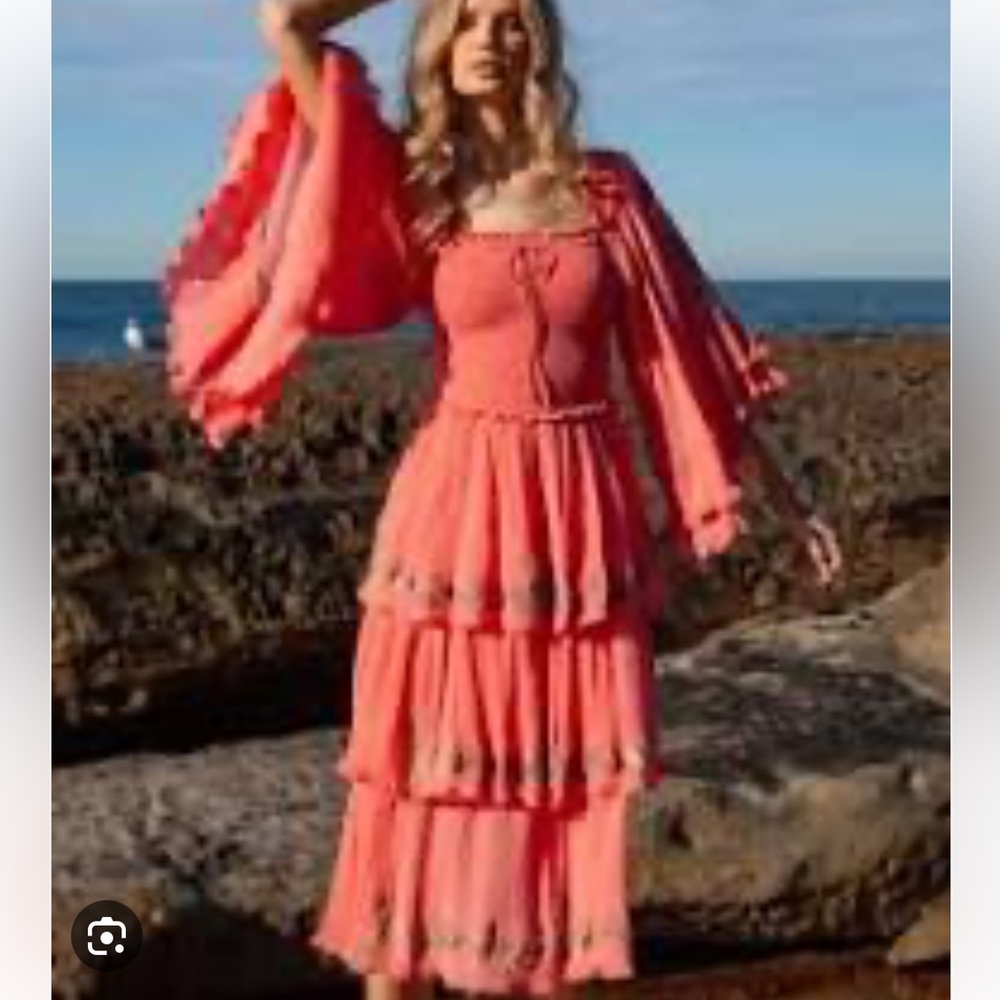 Fillyboo Free people cascading maxi dress